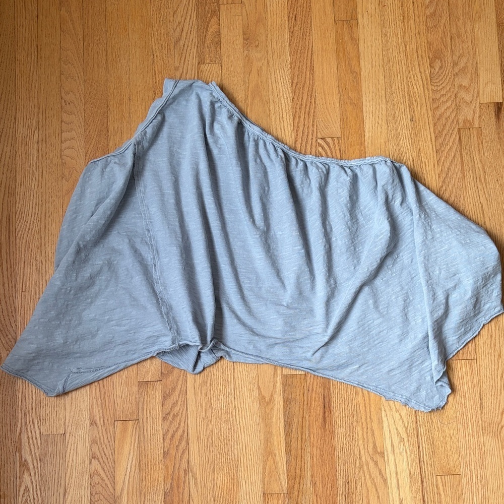 We the Free One-Shoulder Light Blue Women's Top - Picture 4 of 5